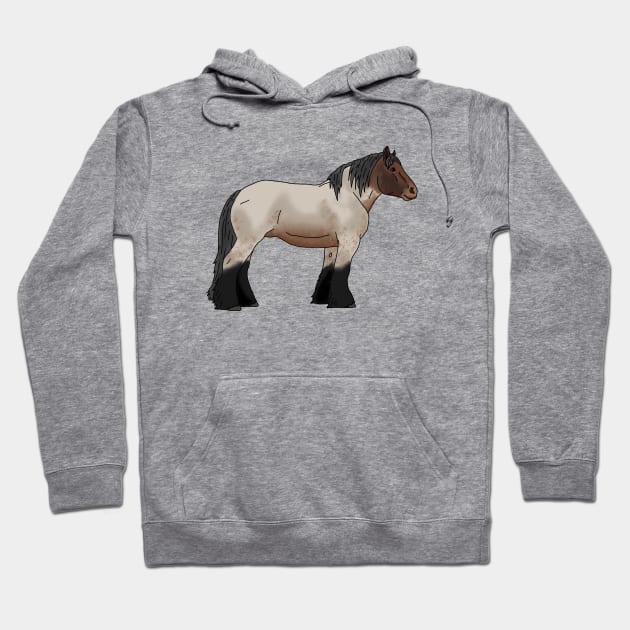 Ardennes draft horse red roan Hoodie by The Christmas Lady